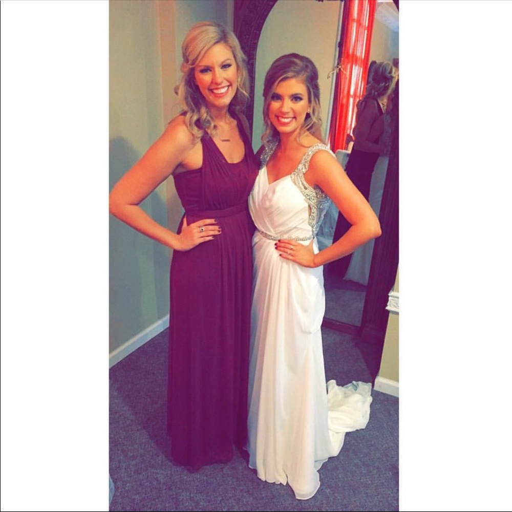 Versa Convertible Mesh Bridesmaid Dress (wine)